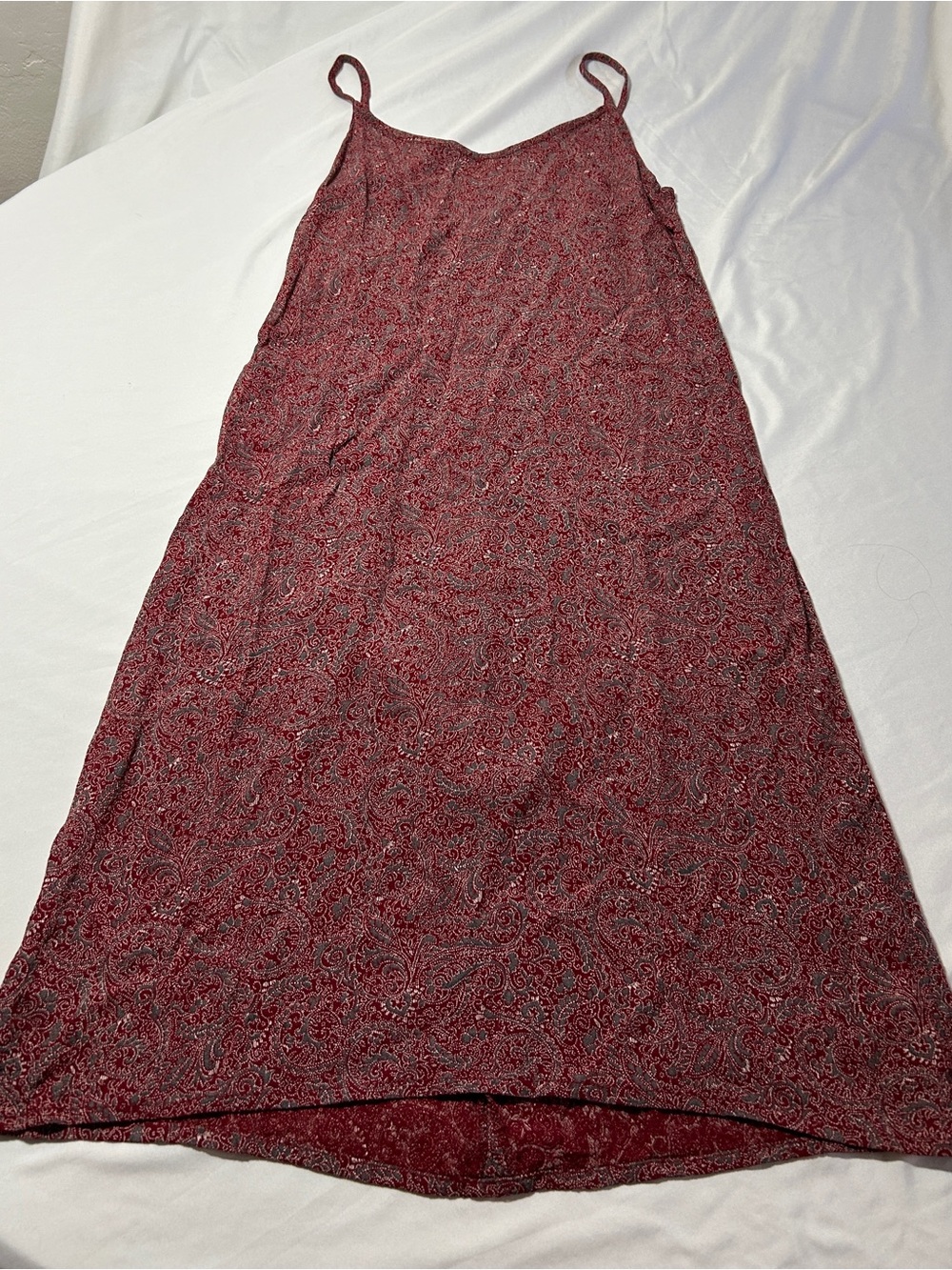 Vintage GAP Burgundy Paisley Maxi Slip Dress